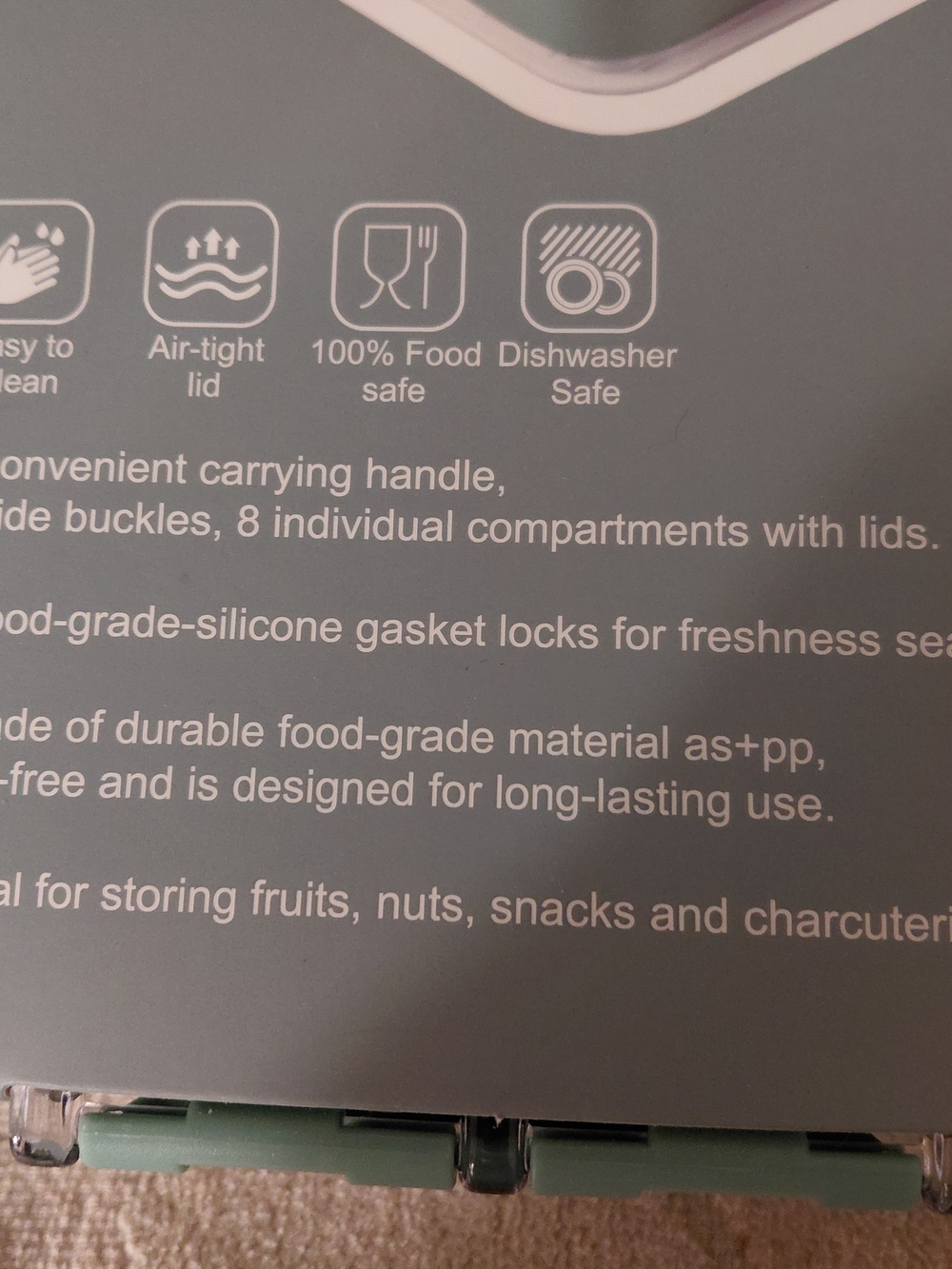 Snack Box CWC Cook With Color 8 Individual Compartments With Lids 2-pack - Picture 4 of 11